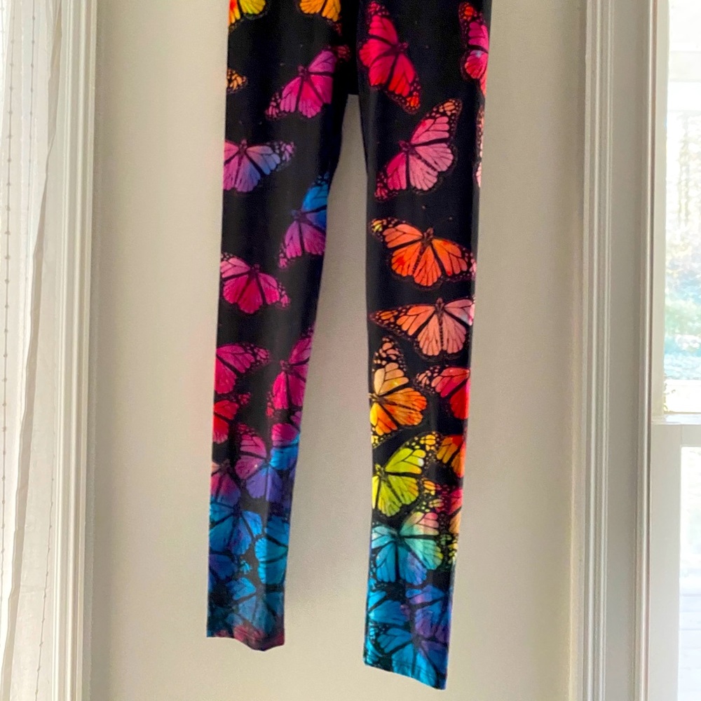 Yoganastix Butterflies leggings stretch yoga NWT M - Picture 5 of 11